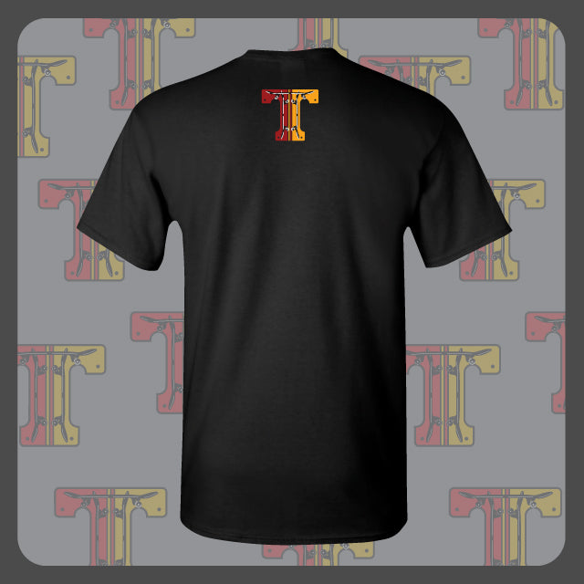 Triple - Mens Black Fire Pirate Tee