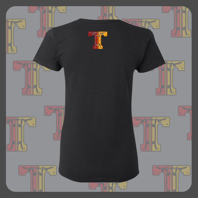 Triple - Womens Black Fire Pirate Tee