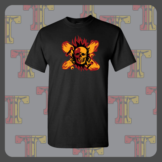 Triple - Mens Black Fire Pirate Tee